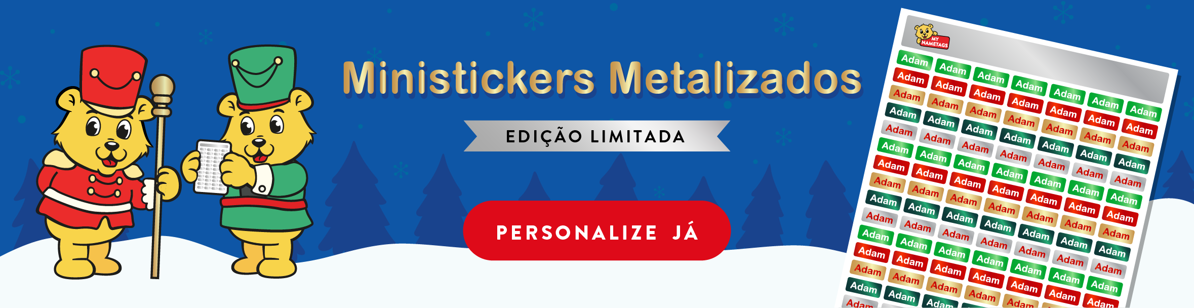 Metallic stickers banner