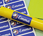 Etiquetas personalizadas para o material escolar