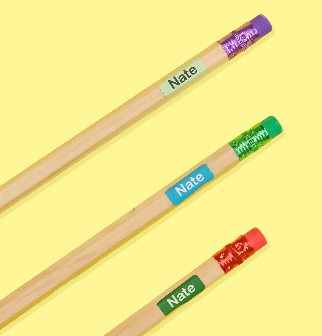 Ministickers personalizados em pequenos artigos escolares