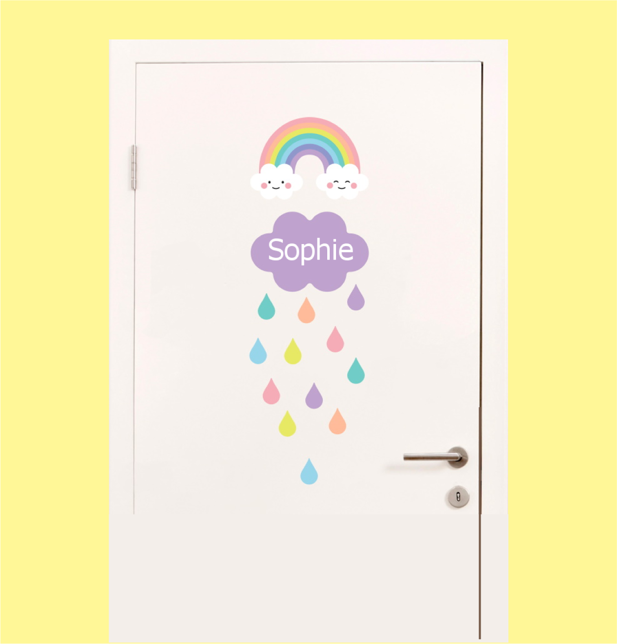 Quarto de criança com autocolantes personalizados de parede e porta