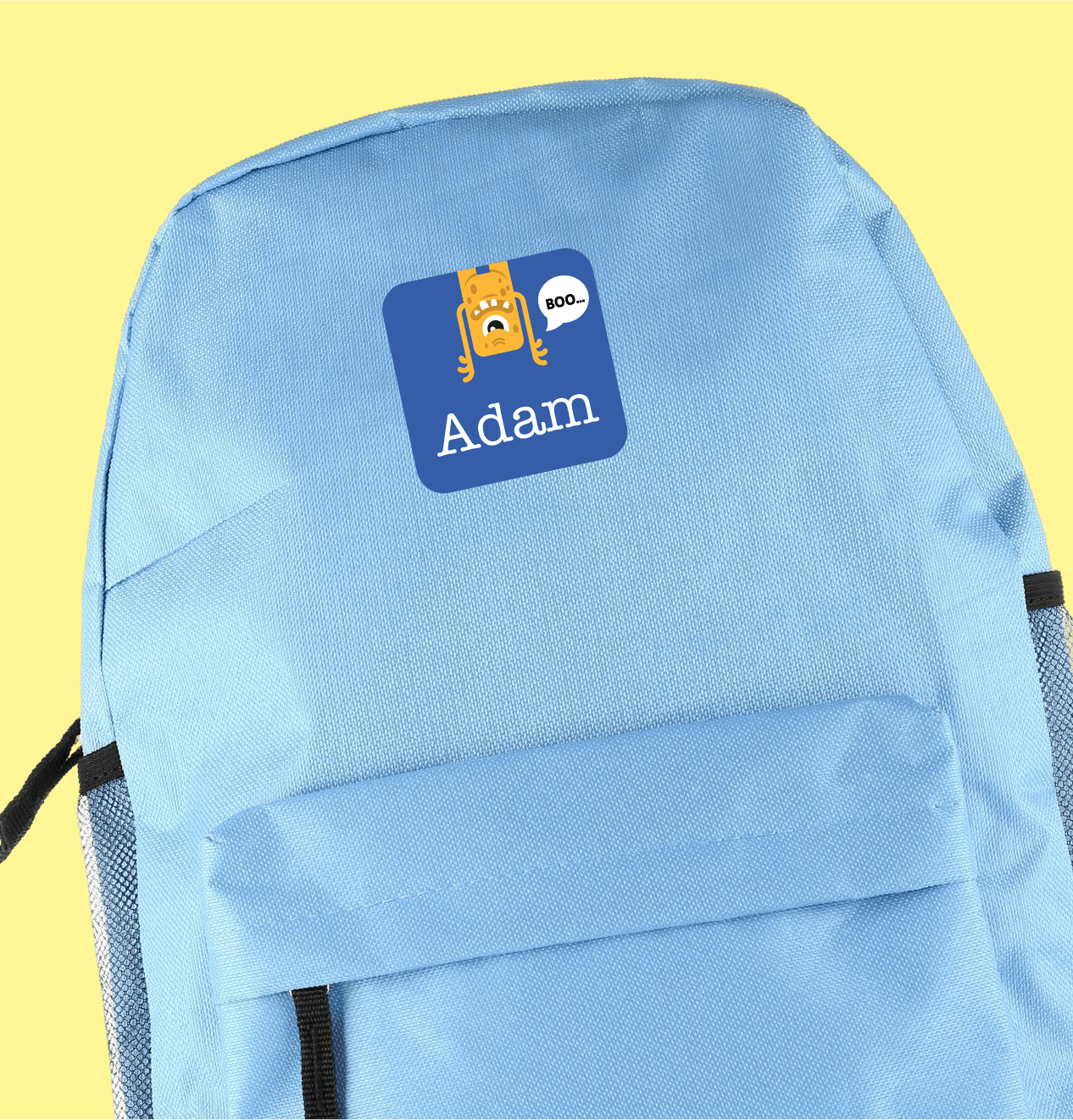 Mochila com maxisticker personalizado