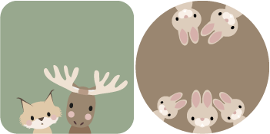 My Nametags Maxistickers - tema: animais da floresta