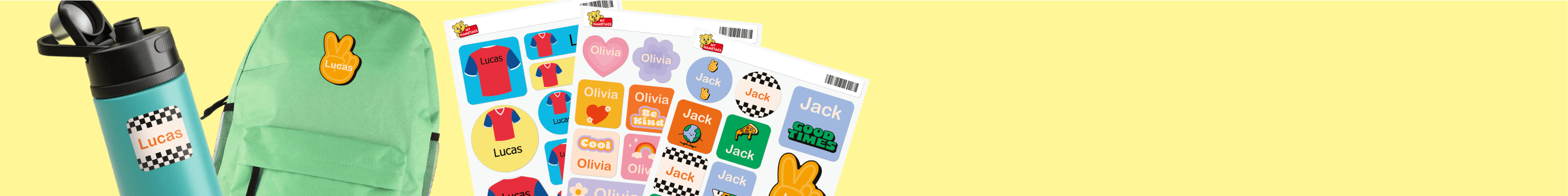 Personalised name maxistickers banner