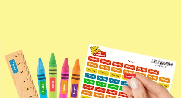 Banner de mini etiquetas de identificação personalizadas