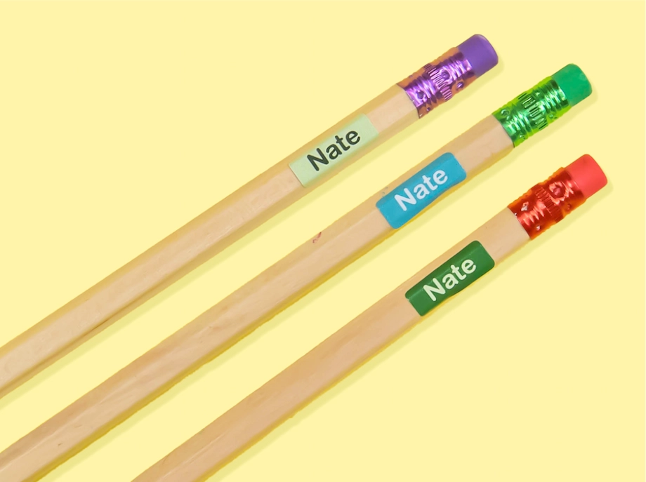 Mini autocolantes em lápis