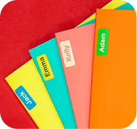 cadernos com miniadesivos